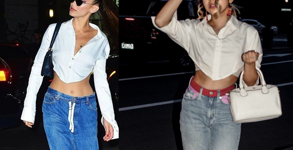 Hacking Hollywood: DIY Bella Hadid's Cropped Backless Button Down – HAUTE  HEADED